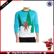 16FZCS25 reindeer pattern christmas sweater wholesaler christmas sweater pattern